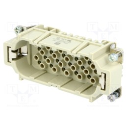 1 pcs x HARTING - 9210403001 - Connector: HDC, contact insert, male, Han® D, PIN: 40, 40+PE, 10A