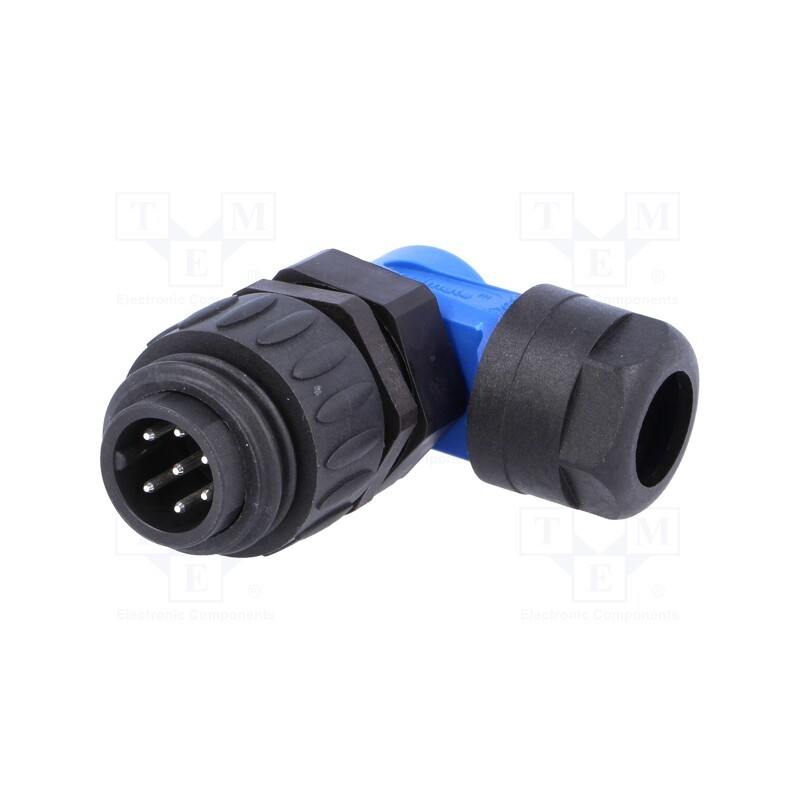 1 pcs x AMPHENOL - C01630K00610010 - Connector: circular, plug, for cable, PIN: 7, male, soldering, 250V