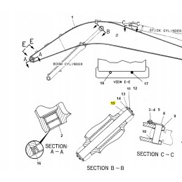 Cat excavator boom cylinder pin