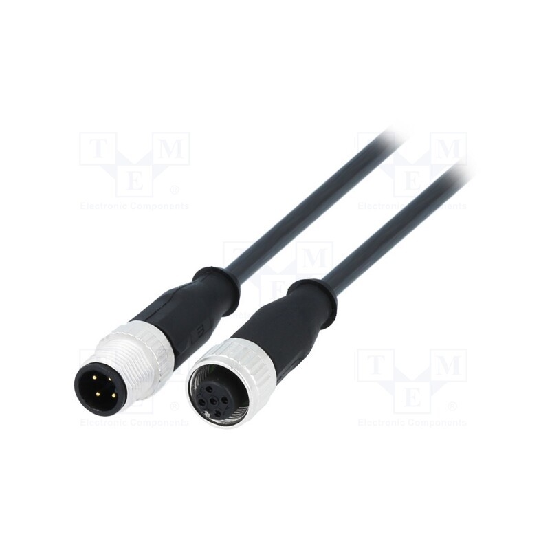 1 pcs x HARTING - 21348485491010 - Cable: for sensors/automation, PIN: 4, M12-M12, 1m, plug, plug, male