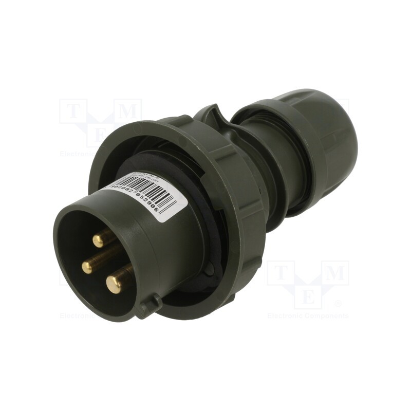1 pcs x PCE - 0132-6.U - Connector: AC supply 3-phase, plug, male, 16A, 230VAC, IEC 60309