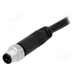1 pcs x AMPHENOL LTW - 8-04AMMM-SL7A05 - Connector: M8, 5m, male, PIN: 4, straight, plug, 3A, IP67, 30V