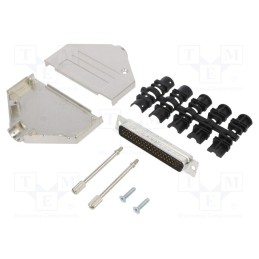 1 pcs x Amphenol Communications Solutions - L17DTZK37+L717HDC62P - D-Sub HD, PIN: 62, male, straight, soldering, for cable, gold