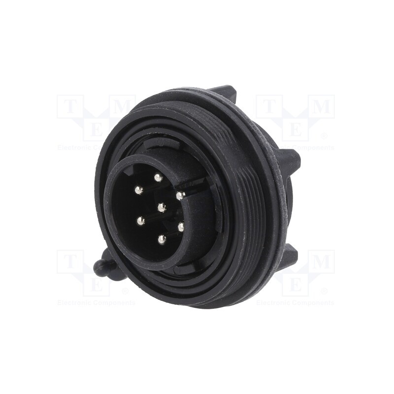 1 pcs x BULGIN - PX0744/P - Connector: circular, socket, male, PIN: 7, Standard Buccaneer®