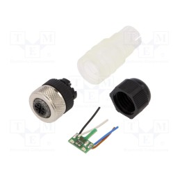 1 pcs x LUMBERG AUTOMATION - 93983 RKC/LED 4/9 - Plug, M12, PIN: 4, female, A code-DeviceNet / CANopen, for cable