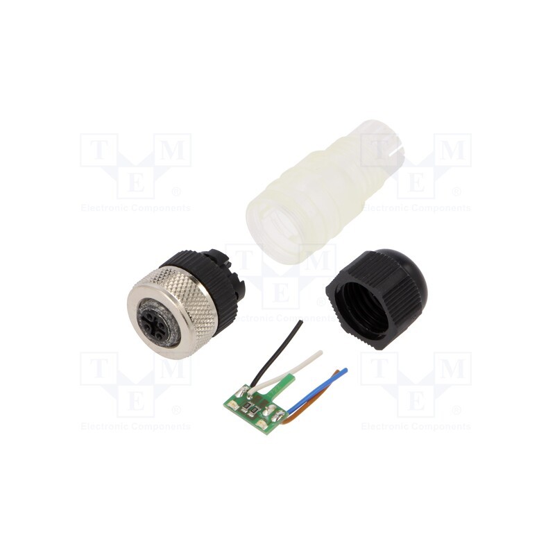 1 pcs x LUMBERG AUTOMATION - 93983 RKC/LED 4/9 - Plug, M12, PIN: 4, female, A code-DeviceNet / CANopen, for cable