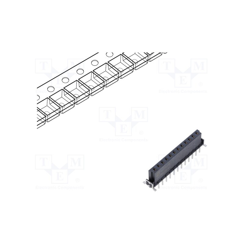 1 pcs x HARTING - 15620122701333 - Connector: PCB to PCB, female, PIN: 12, 2.54mm, har-flex® Power