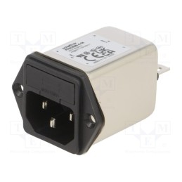 1 pcs x SCHAFFNER - FN9260B-4-06 - Connector: AC supply, socket, male, 4A, 250VAC, C14 (E), -25÷85°C