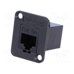 1 pcs x SWITCHCRAFT - EHRJ45P5E - Coupler, EH, Cat: 5e, RJ45 socket,both sides, Holes pitch: 19x24mm