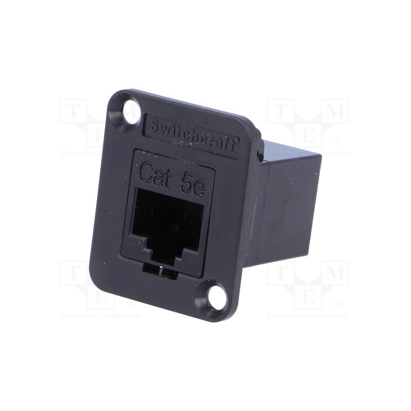1 pcs x SWITCHCRAFT - EHRJ45P5E - Coupler, EH, Cat: 5e, RJ45 socket,both sides, Holes pitch: 19x24mm