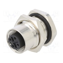 1 pcs x ATTEND - 216A-04FSF - Socket, M12, PIN: 4, female, A code-DeviceNet / CANopen, THT, IPX7