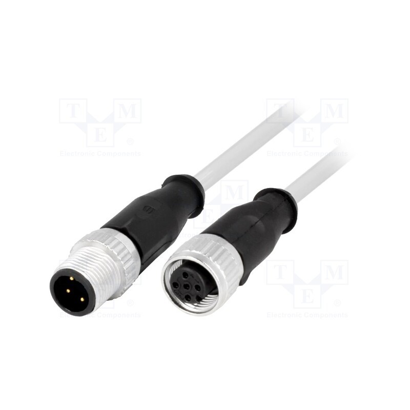 1 pcs x HARTING - 21348485484010 - Cable: for sensors/automation, PIN: 4, M12-M12, 1m, plug, plug, male