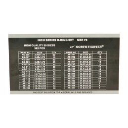 A set of inch O-rings NBR 382 hydrolider