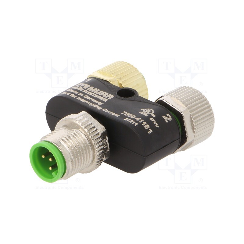 1 pcs x MURR ELEKTRONIK - 7000-41181-0000000 - T adapter, M12 male,M12 female x2, A code-DeviceNet / CANopen