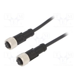 1 pcs x AMPHENOL LTW - M12A05FL-12AFL-SB001 - Cable: for sensors/automation, PIN: 5, M12-M12, 1m, plug, plug, 60V