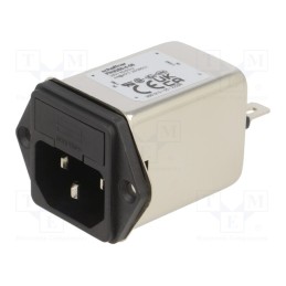 1 pcs x SCHAFFNER - FN9260-4-06 - Connector: AC supply, socket, male, 4A, 250VAC, C14 (E), -25÷85°C