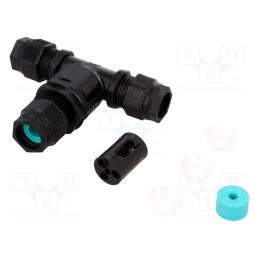 1 pcs x TECHNO - THR.390.S3T - Connector: AC supply, TH390, 5÷13.5mm, 4mm2, 250V, ways: 3, IP68