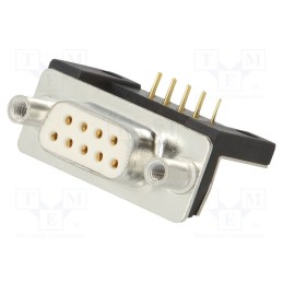 1 pcs x Deltron AG - DTS09SYC/2M66UN - D-Sub, PIN: 9, socket, female, for panel mounting,on PCBs, THT