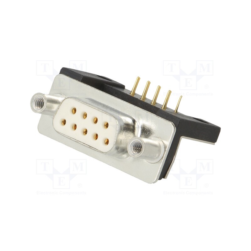 1 pcs x Deltron AG - DTS09SYC/2M66UN - D-Sub, PIN: 9, socket, female, for panel mounting,on PCBs, THT