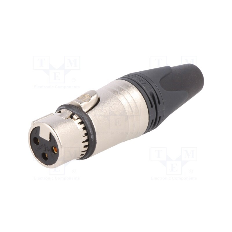 1 pcs x NEUTRIK - NC3FXX-EMC - Plug, XLR, female, PIN: 3, straight, EMC/EMI, for cable, soldering