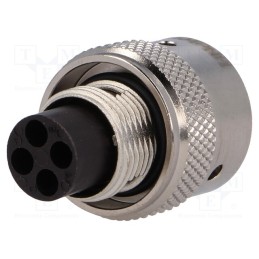 1 pcs x AMPHENOL - RT06104PNH - Connector: circular, RT360, plug, male, for cable, PIN: 4, straight