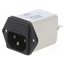 1 pcs x SCHAFFNER - FN9260B-6-06 - Connector: AC supply, socket, male, 6A, 250VAC, C14 (E), -25÷85°C