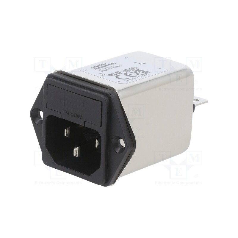 1 pcs x SCHAFFNER - FN9260B-6-06 - Connector: AC supply, socket, male, 6A, 250VAC, C14 (E), -25÷85°C
