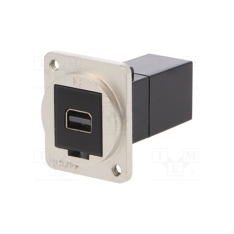 1 pcs x CLIFF - CP30202M3 - Coupler, Mini DisplayPort socket,both sides, FT, 19x24mm