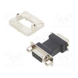 1 pcs x NEUTRIK - NADB9FF - D-SUB FEEDTHROUGH 9P F-F