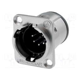 1 pcs x SWITCHCRAFT - E5MSC - Socket, XLR, male, PIN: 5, soldering, 3.5mm