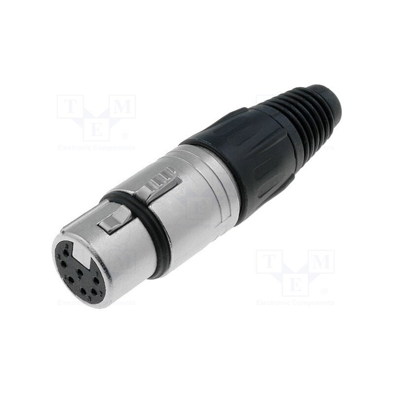 1 pcs x NEUTRIK - NC7FX - Plug, XLR, female, PIN: 7, straight, for cable, soldering, 3.5÷8mm, X