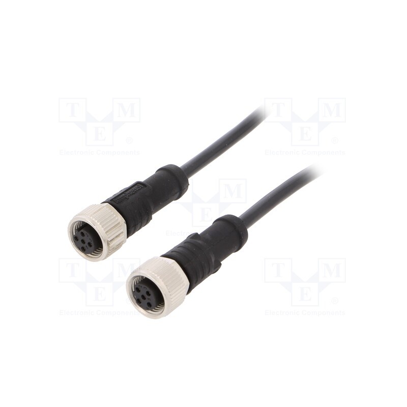 1 pcs x AMPHENOL LTW - M12B05FL-12BFL-SB001 - Cable: for sensors/automation, PIN: 5, M12-M12, B code-Profibus