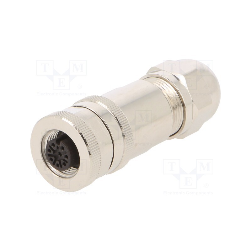 1 pcs x TE Connectivity - T4110011081-000 - Plug, M12, PIN: 8, female, A code-DeviceNet / CANopen, for cable