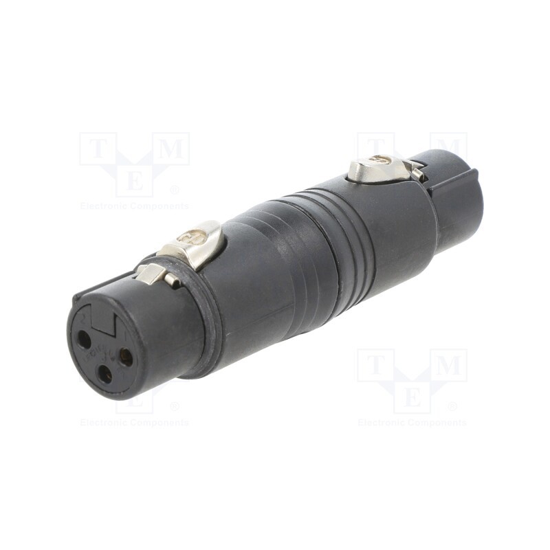 1 pcs x NEUTRIK - NA3FF-B - ADAPTER XLRF 3POLE XLRF BLACK