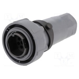 1 pcs x BULGIN - PXP7010/10P/CR/0911 - Connector: circular, plug, male, PIN: 10, w/o contacts, for cable
