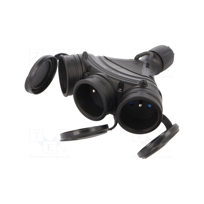 1 pcs x PLASTROL - W-01158 - Connector: AC supply, female, socket, 2P+PE, 250VAC, 16A, for cable