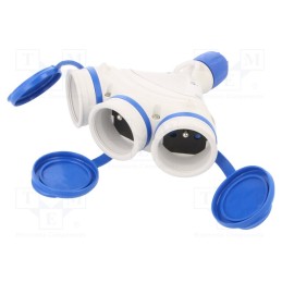 1 pcs x PLASTROL - W-01157 - Connector: AC supply, female, socket, 2P+PE, 250VAC, 16A, for cable