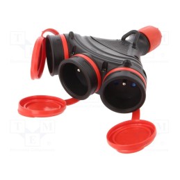 1 pcs x PLASTROL - W-01156 - Connector: AC supply, female, socket, 2P+PE, 250VAC, 16A, for cable