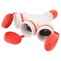 1 pcs x PLASTROL - W-01155 - Connector: AC supply, female, socket, 2P+PE, 250VAC, 16A, for cable