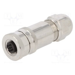 1 pcs x TE Connectivity - T4110011051-000 - Plug, M12, PIN: 5, female, A code-DeviceNet / CANopen, for cable