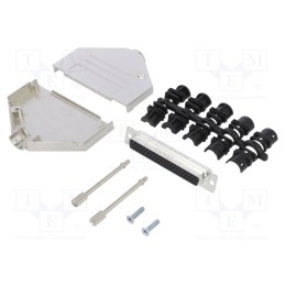 1 pcs x Amphenol Communications Solutions - L17DTZK37+L77HDC62S - D-Sub HD, PIN: 62, female, straight, soldering, for cable, UNC