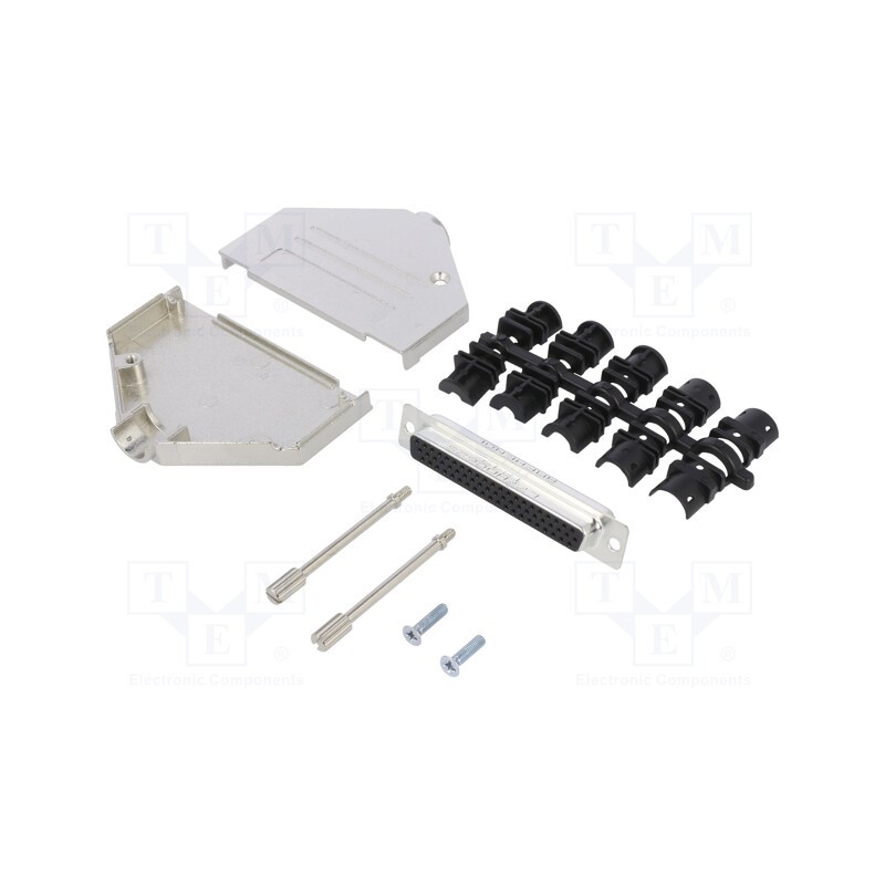 1 pcs x Amphenol Communications Solutions - L17DTZK37+L77HDC62S - D-Sub HD, PIN: 62, female, straight, soldering, for cable, UNC