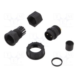 1 pcs x AMPHENOL LTW - DC-02BFMB-SL7001 - Connector: circular, plug, size D, male, PIN: 2, gold-plated, 20A