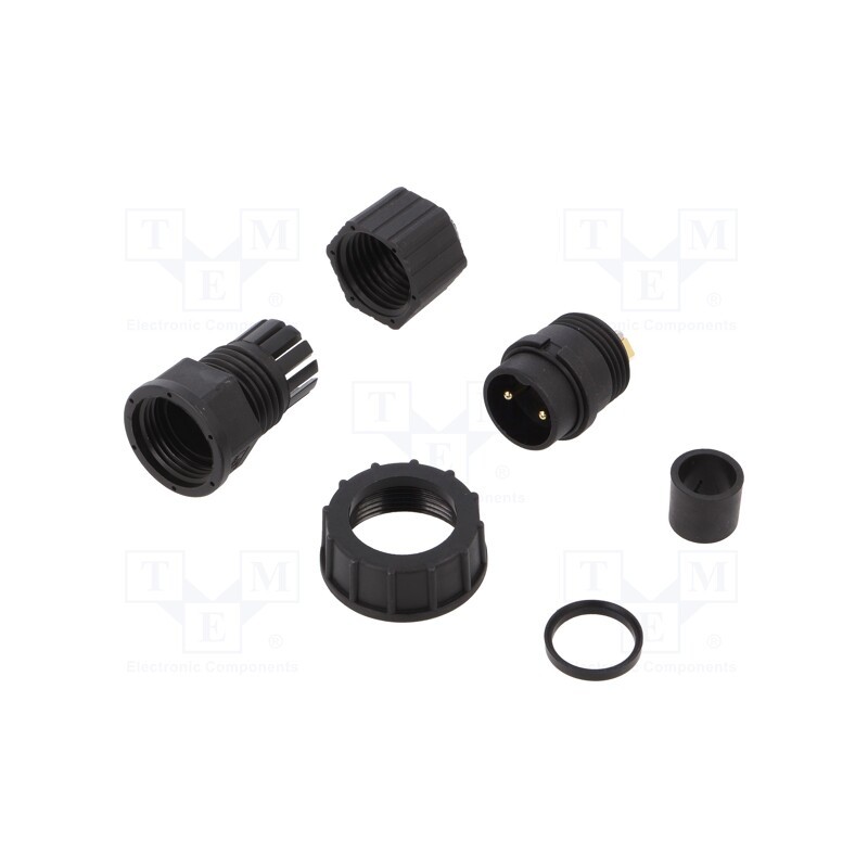 1 pcs x AMPHENOL LTW - DC-02BFMB-SL7001 - Connector: circular, plug, size D, male, PIN: 2, gold-plated, 20A