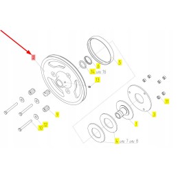 100172055 crop feeder pulley