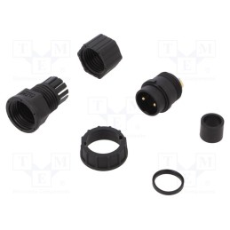 1 pcs x AMPHENOL LTW - DC-02BFMB-LL7001 - Connector: circular, plug, size D, male, PIN: 2, gold-plated, 20A