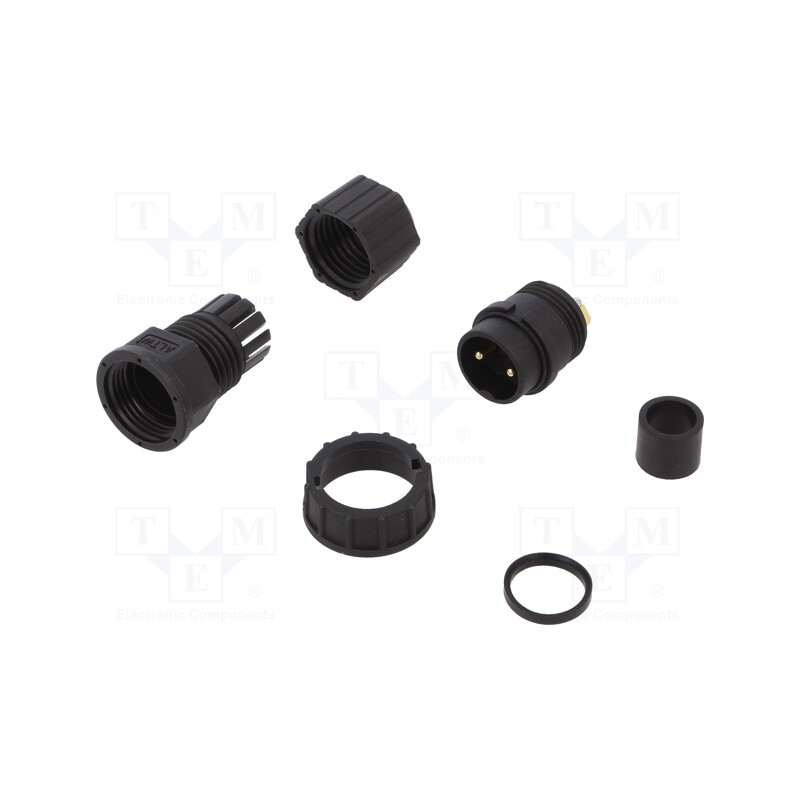 1 pcs x AMPHENOL LTW - DC-02BFMB-LL7001 - Connector: circular, plug, size D, male, PIN: 2, gold-plated, 20A