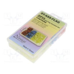 1 set x NINIGI - ST-ASS-FLAG - Kit: connectors, crimped, for cable, angled 90°, 90pcs.