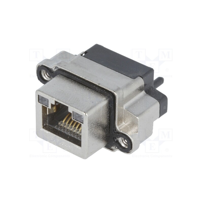 1 pcs x Amphenol Communications Solutions - MRJR-5480-0F - Socket, RJ45, IP68, for panel mounting, THT, straight