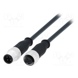 1 pcs x HARTING - 21348485491020 - Cable: for sensors/automation, PIN: 4, M12-M12, 2m, plug, plug, male